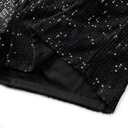 Vista 5 de Pantalones cortos de lentejuelas para mujer, acampanados, cintura alta, elásticos, brillantes, para salir a la noche, para club, fiesta