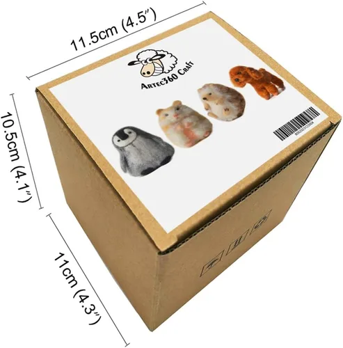 Vista 5 de Feltsky Kits de fieltro de aguja de 4 animales para principiantes, fáciles de hacer con todo, manualidades para mamá, abuela