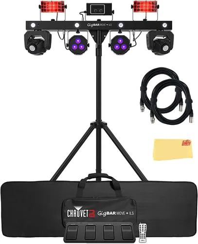 Vista 3 de CHAUVET DJ Paquete 4BAR Quad ILS con 2 cables DMX y paño de pulido Austin Bazaar