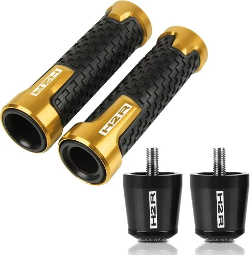 Vista 7 de SCUUBE Handlebar Plug for Kawasaki H2 H2R 2015-2016 Motorcycle Handlebar Hand Grips Anti Skid Handle Bar Cap Ends Plug CNC Aluminum Accessories Black