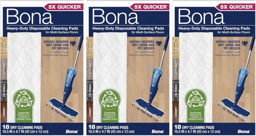 Vista 8 de Bona Multi-Surface Floor Cleaning Pads - 18 Count