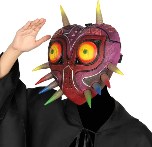 Vista 3 de Pigmiss Máscara de Halloween aterradora y realista, disfraz de Halloween, cosplay, accesorios novedosos para adultos y adolescentes