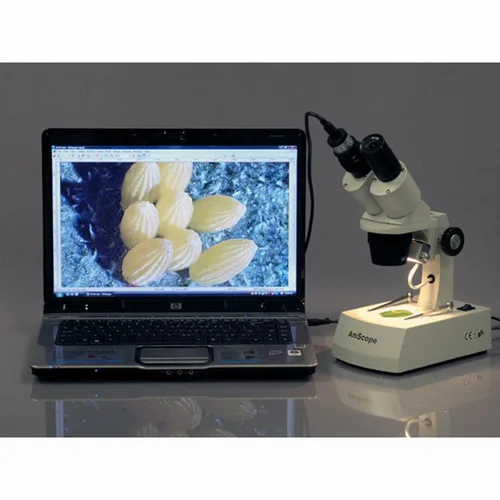 Vista 6 de AmScope Cámara Digital de Microscopio USB de 5.0 MP para Video Fijo y en Vivo con Capturador de Imágenes + Kit de Calibración