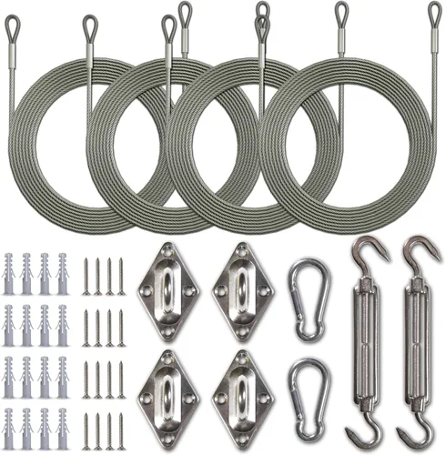 Vista 11 de Amgo Paradise - Accesorios para poste de vela para toldo, abrazadera de anillo en D para toldos de alta resistencia, postes de repuesto versátiles