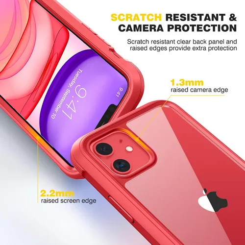 Vista 57 de DIACLARA - Funda transparente compatible con iPhone XR 6.1 pulgadas 2018