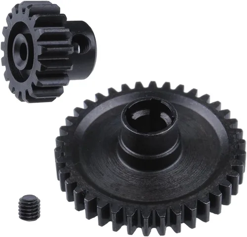 Vista 5 de Hobbypark 1 Unidades Metal Diff Main Gear 38T y Motor Gear 17T para RC 1/18 WLtoys A949 A959 A949 A959 A959 A969 A979 RC Car Buggy Actualización