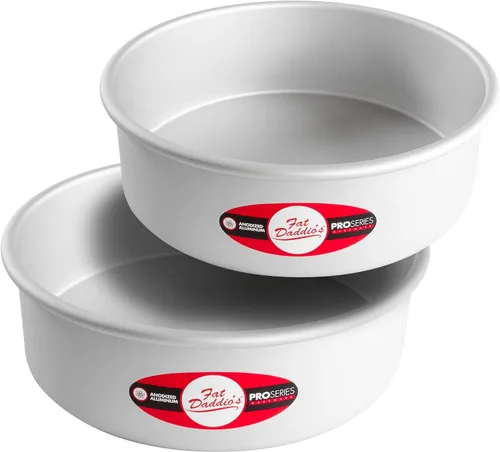 Vista 30 de Fat Daddio's Juego de moldes para pasteles redondos uniformes de aluminio anodizado de 4 niveles, profundidad de 2 pulgadas