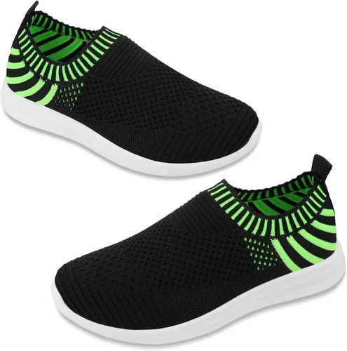 Vista 10 de Apawwa Zapatos de correr ligeros para niños, color rosa/azul/azul marino/negro, zapatos para caminar para niños pequeños/niños grandes