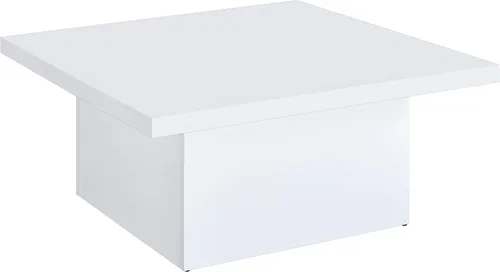 Vista 10 de Coaster Home Furnishings - Devar - Madera - Mesa de centro cuadrada con base de plinto, diseño geométrico y estilo contemporáneo - Sala de estar