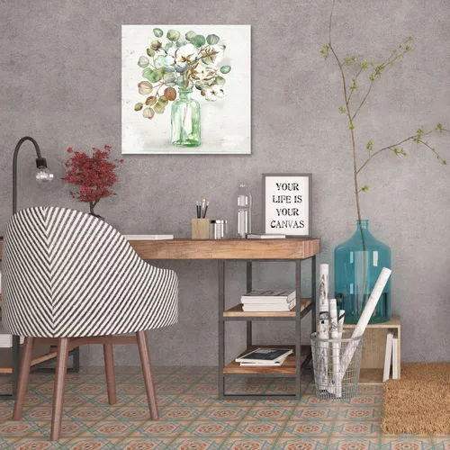 Vista 5 de Jaxson Rea Tre Sorelle Studios, lienzo envuelto en la galería "Boll & Eucalipto In Vintage Bottle