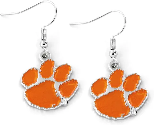 Vista 9 de aminco NCAA - Aretes colgantes con logotipo de la NCAA para mujer Georgia Tech Yellow Jackets