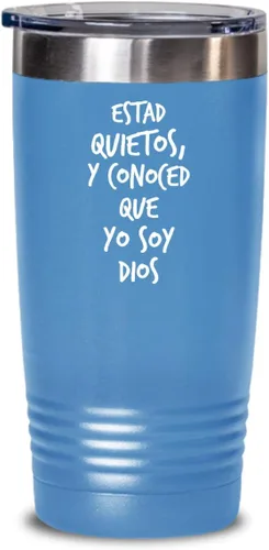 Vista 3 de Regalos catolica cristianas vaso en espanol con versiculos de la biblia para padres estad quietos
