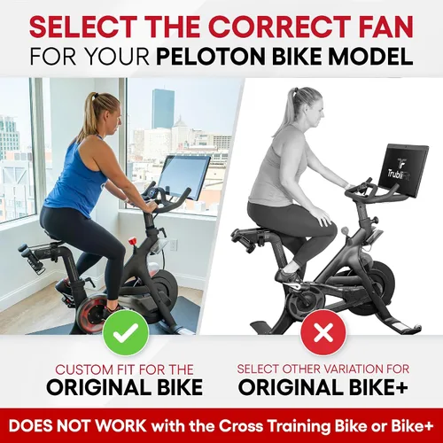 Vista 2 de TrubliFit Ventilador para Bicicleta Peloton y Cinta de Correr Peloton – Accesorios para Peloton – Compatible con Bicicleta Original, Bicicleta+