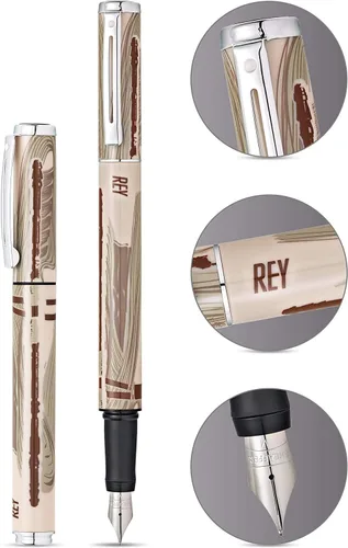 Vista 2 de Sheaffer Star Wars POP Rey con diseño temático Rey y detalles de personajes auténticos, detalles pulidos, pluma estilográfica mediana de acero