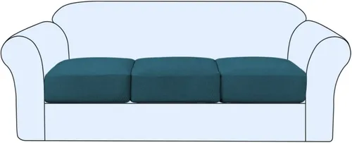 Vista 41 de Funda de cojín elástica para sofá, funda de asiento, funda de sofá de dos plazas, protector de elastano elástico para muebles para asiento (negro, 1)