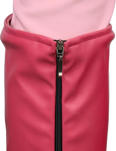Vista 9 de LINKOM Disfraz de melocotón rosa para mujer, disfraz de princesa, traje de batalla, conjunto completo de Halloween, cosplay, uniforme