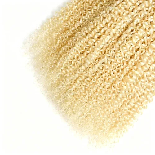 Vista 5 de Rubio rizado rizado paquetes color 613 cabello humano 8 10 12 pulgadas 613 Blonde-CL