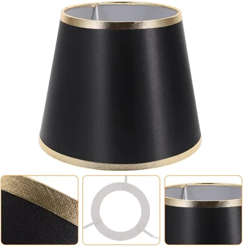 Vista 6 de Angoily Pantallas pequeñas para lámparas de mesa, pantalla moderna de tela de barril E27, cubierta de pantalla para dormitorio, escritorio, luces