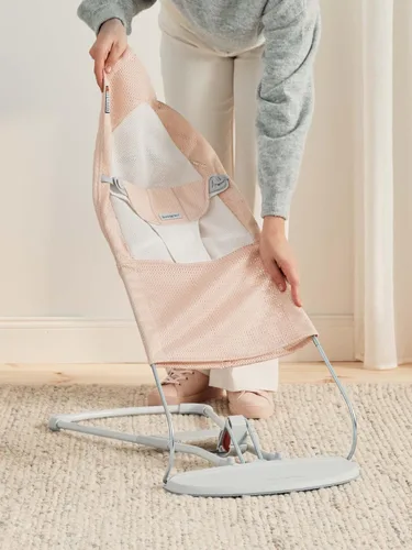 Vista 2 de BabyBjörn Asiento extra de tela para Bouncer Balance Soft, malla, rosa perlado/blanco