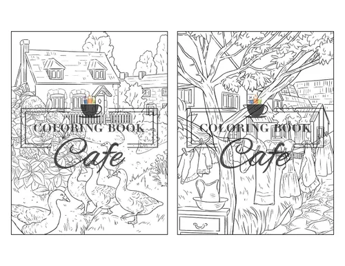 Vista 3 de English Countryside An Adult Coloring Book Featuring 50 Scenic Countryside Designs with Beautiful Gardens, Cute Animals and Charming Country Homes