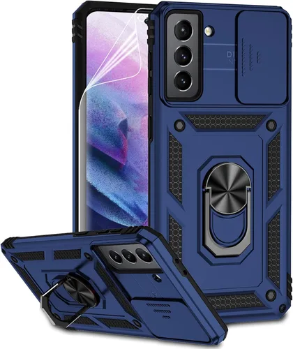 Vista 16 de Funda para Samsung Galaxy S21 Plus con cubierta para lente de cámara, protector de pantalla HD, probado contra caídas de grado militar, soporte