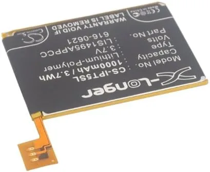 Vista 2 de Batería de repuesto de polímero de litio para Apple iPod Touch 5, iPod Touch 5ª generación PN 616-0621, LIS1495APPCC, A1421 1000mAh
