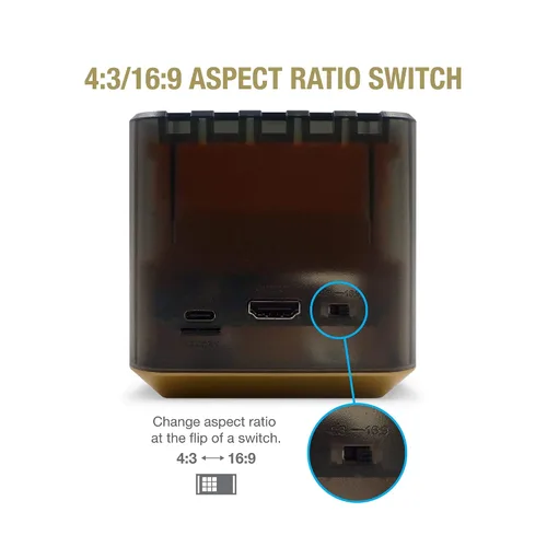 Vista 8 de Hyperkin RetroN Sq HD Gaming Console for Game BoyColor Game Boy Advance (Blackgold) - Game Boy Advance