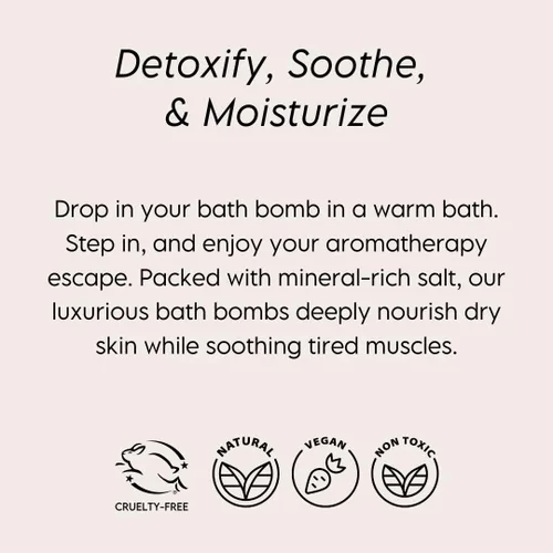Vista 6 de LA SALT CO Dream - Bomba de baño, 8 onzas, grande, hecha a mano con ingredientes naturales, sal del Himalaya rica en minerales, libre de crueldad