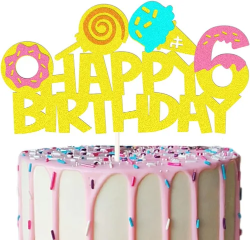 Vista 4 de Suministros de fiesta de cumpleaños de donas, decoraciones de pastel de donas para decoración de suministros de fiesta de donas (5)