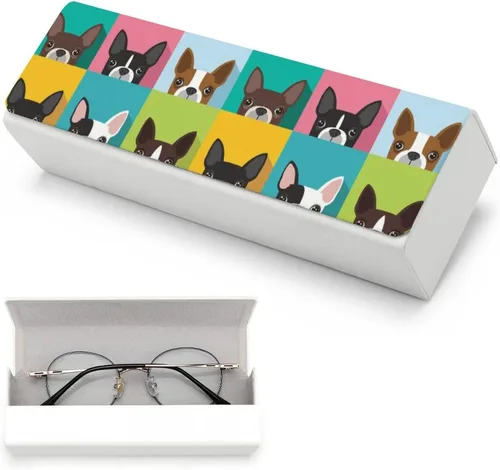 Vista 5 de Boston Terrier - Funda rígida para lentes de sol, funda portátil para hombres y mujeres
