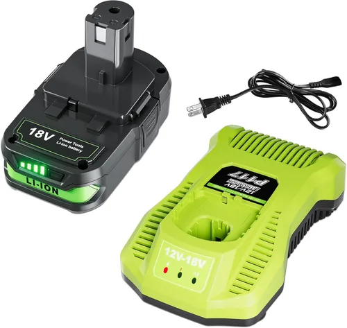 Vista 9 de POWTREE Repuesto mejorado de 4.0Ah para batería Ryobi de 18 V y cargador compatible con baterías Ryobi 18V ONE+ P102 P107 P108 P105 P104 P103