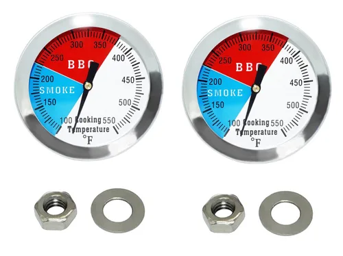 Vista 6 de DozyAnt - Termómetro sensor de 2 pulgadas, hasta 550F, con mango de 2.5 pulgadas, de acero inoxidable RWB, para grill, asador, parrilla, carbón