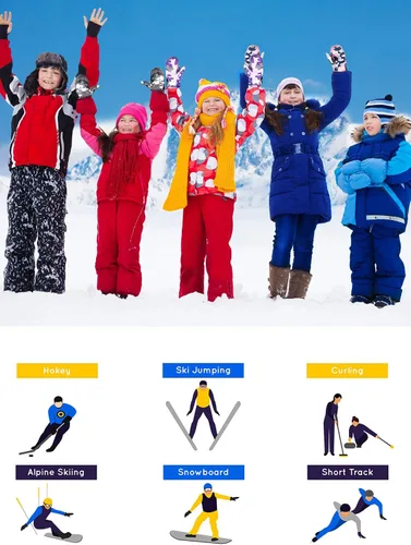 Vista 6 de SATINIOR 2/6 pares de guantes de nieve para niños 6