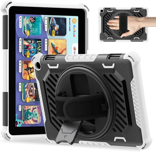 Vista 12 de ROISKIN Funda para tableta Amazon Kindle Fire HD 8 y HD 8 Plus de 12ª/10ª generación versión 2024/2022/2020 para niños con soporte giratorio de 360