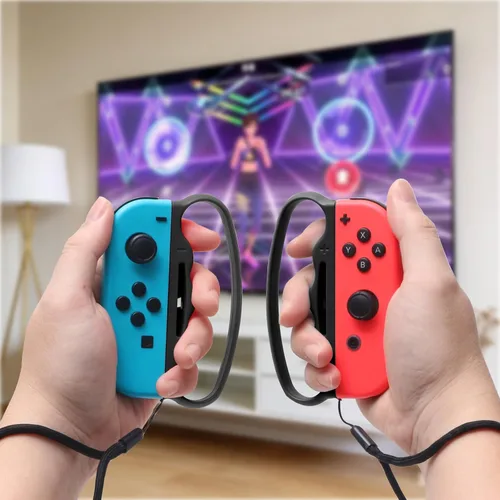 Vista 5 de ECHZOVE Grip for Switch Fitness Boxing, Handle for Nintendo Switch Boxing - 2 Packs (Black)
