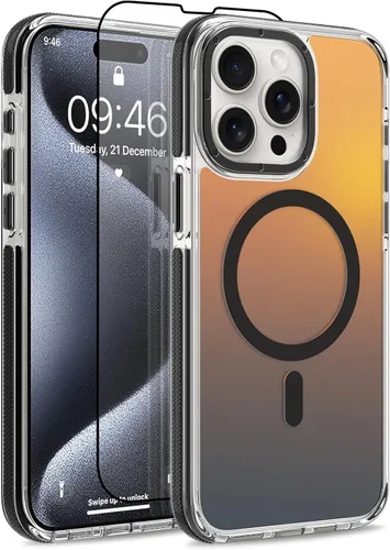 Vista 33 de Funda magnética para Google Pixel 10 Pro XL [compatible con Magsafe] [bonito diseño fluorescente de moda] a prueba de golpes, delgada, translúcida