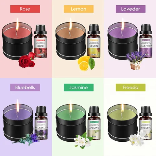 Vista 5 de Kit completo de fabricación de velas con fundidor de cera, suministros de fabricación, regalo de manualidades para niños, principiantes, adultos
