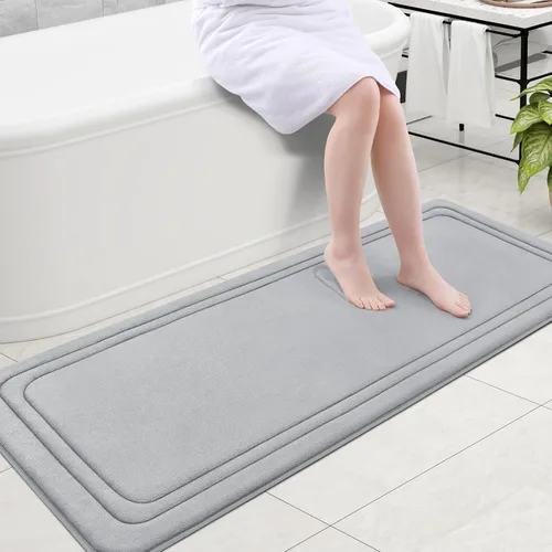 Vista 49 de Grandaily Alfombra de Baño de Espuma Viscoelástica 24x16, Ultra Suave, Antideslizante y Absorbente, Alfombras de Baño Lavables a Máquina y Secables