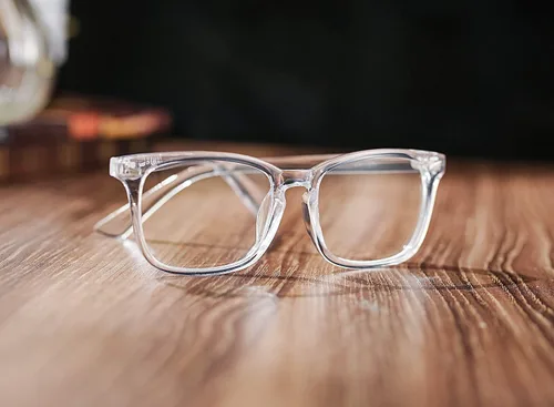 Vista 5 de COASION Gafas transparentes para mujeres y hombres, marco cuadrado, anteojos falsos sin receta