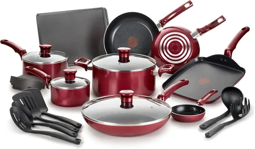 Vista 7 de T-Fal Initiatives Juego de 2 piezas de sartén antiadherente, 8.5, 10 pulgadas, apto para horno y asador hasta 350F, juego de utensilios de cocina