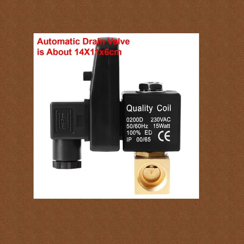 Vista 6 de Válvula de drenaje automática G1/2 AC230v,Válvula de drenaje del compresor de aire DN15,Operación automática y diseño programable