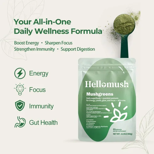 Vista 2 de Super Greens Powder Superfood, suplemento diario en polvo verde con probióticos mezcla de bebidas para hombres y mujeres, mezcla de verduras