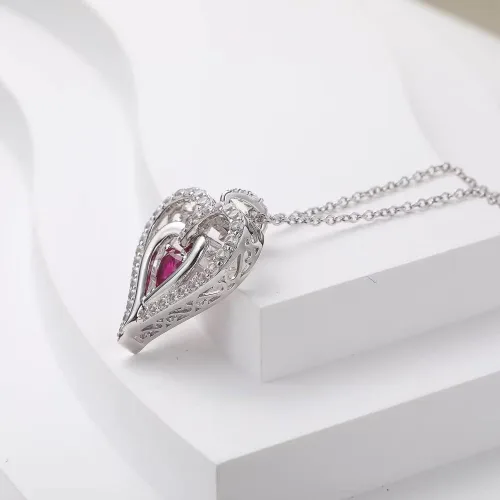 Vista 5 de supermodel Cross Birthstone Necklace for Women 925 Sterling Silver Birthstone Heart Pendant Necklace Jewelry Birthday Gifts for Girls Mom Daughter