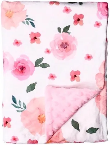Vista 12 de Manta Bee Minky - Felpa suave de doble capa, de recién nacido a niño pequeño, respaldo con puntos, regalos para baby shower (30 x 40 pulgadas)