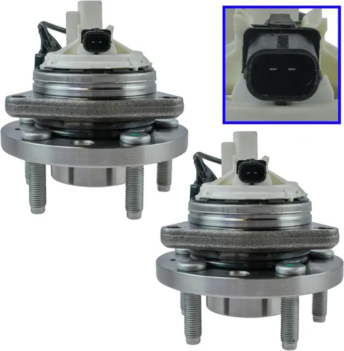 Vista 6 de Conjunto de rodamiento de rueda delantera de 2 piezas y buje TRQ Compatible con Pontiac Solstice 2006-2009 Saturn Sky 2007-2010