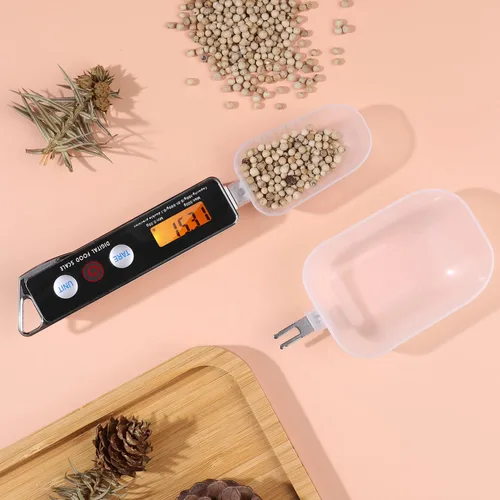 Vista 8 de Báscula de cuchara, escala digital de cuchara medidora electrónica, báscula de cuchara de cocina para el hogar, báscula de alimentos con función