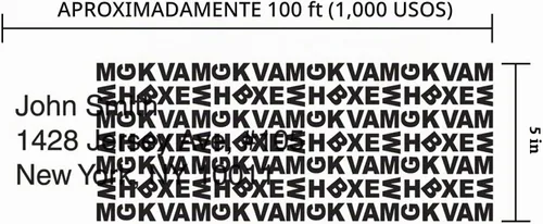 Vista 6 de Kit de sellos de seguridad de rodillo ancho para prevención de robo de identidad, color verde