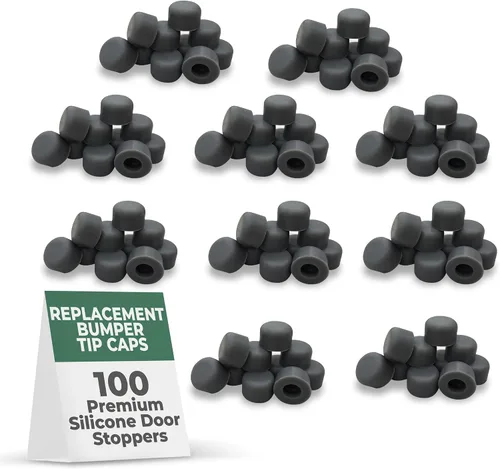 Vista 9 de Renovators Supply Manufacturing Punta de silicona para tope de puerta, 5/8 pulgadas, color almendra, puntas de tapón de silicona premium, 10 tapas