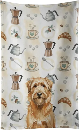 Vista 185 de Caroline's Treasures Afghan Hound - Toalla de cocina para barra de café, terciopelo frontal y lazo de algodón, lavable a máquina Sabueso afgano