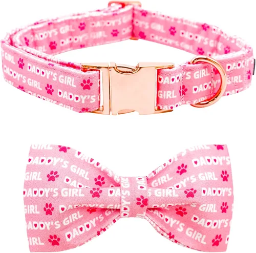Vista 19 de Lionheart glory - Collar de perro de San Valentín, collares para perros con lazo, collares para mascotas ajustables con lazo para perros pequeños